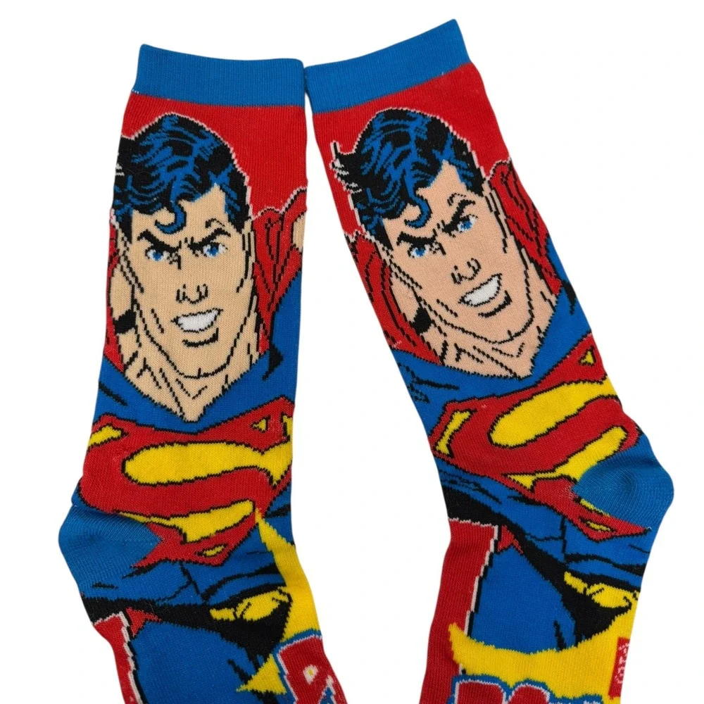 Superman Socks Comic Book POWER Crew Socks Novelty‎ Socks 510